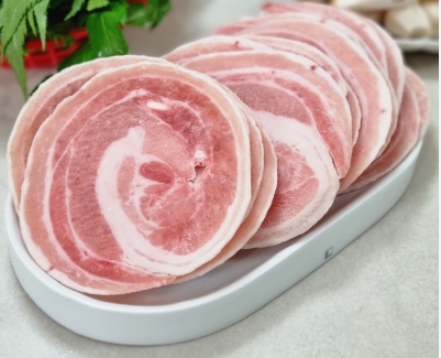 한돈 뒷고기 돈두롤(뽈항정) 구이용 500g (냉동)